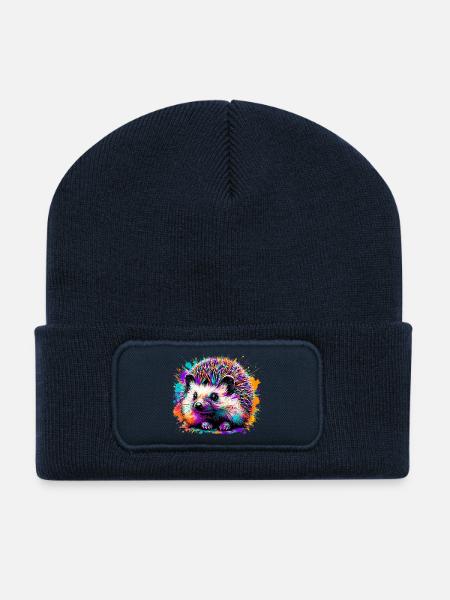 hérisson - Beanie recyclé à patch - bleu marine