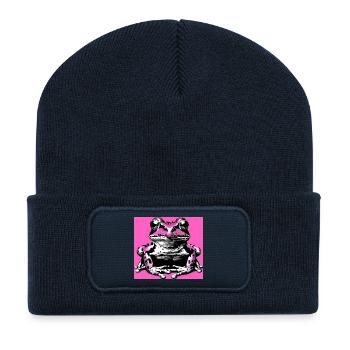 grenouille - Beanie recyclé à patch - bleu marine - Devant