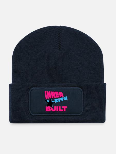 Innere Stadt gebaut – Städtische Stärke & Stadtstolz - Recycelte Patch Beanie - French Navy