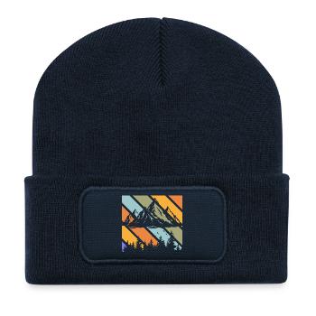 Hiking Mountain Trail Backpacking Outdoors Poaching - Recycled Patch Beanie - french navy - Front