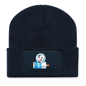 La Lune Laitière Vacche Rocket - Beanie recyclé à patch - bleu marine - Devant