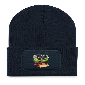 Légendes du tracteur en Finlande - Beanie recyclé à patch - bleu marine - Devant