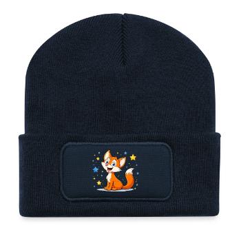 01_Mio_Sterne - Recycelte Patch Beanie - French Navy - Vorne