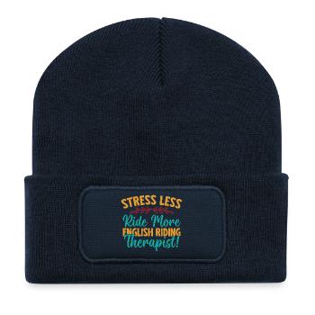 Hobby Horse Rider THerapist English Riding - Recycelte Patch Beanie - French Navy - Vorne