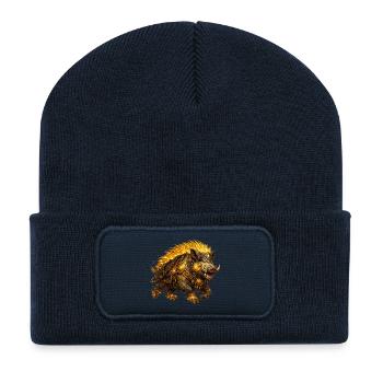Gullinborsti – The Golden Boar of the Vikings - Recycled Patch Beanie - french navy - Front
