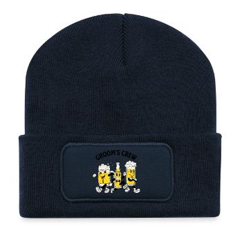 Bräutigam Crew Bier - Recycelte Patch Beanie - French Navy - Vorne