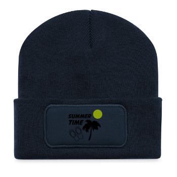 Summertime - Recycled Patch Beanie - french navy - Front