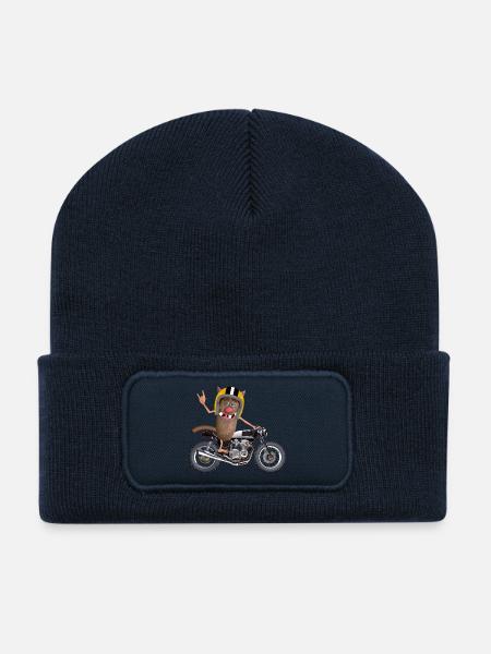 Foufou Biker - Recycelte Patch Beanie - French Navy