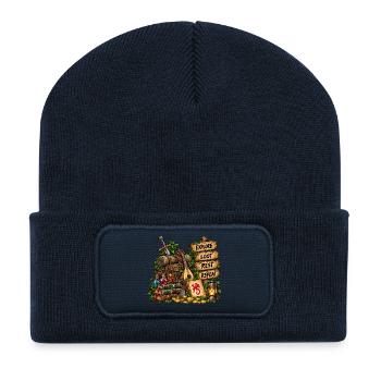 Abenteuer Loot Rast Wiederholen - Recycelte Patch Beanie - French Navy - Vorne