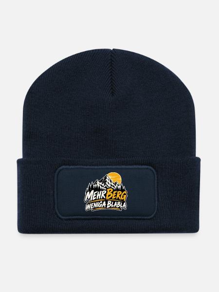 mehr Berg weniga blabla - für echte Wanderer - Recycelte Patch Beanie - French Navy