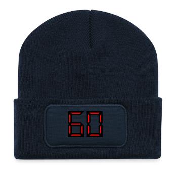 60 YEARS. 60TH ANNIVERSARY. BIRTHDAY 60 YEARS. 60 - Recycled Patch Beanie - french navy - Front