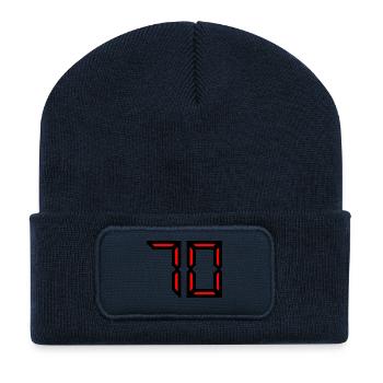 70 JAHRE. 70-JÄHRIGES JUBILÄUM. GEBURTSTAG 70 JAHRE. 70 - Recycelte Patch Beanie - French Navy - Vorne