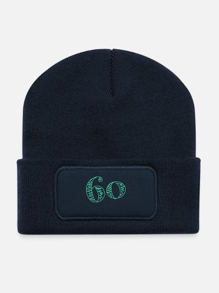 60. 60 JAHRE. 60-JÄHRIGES JUBILÄUM. GEBURTSTAG 60 JAHRE. - Recycelte Patch Beanie - French Navy