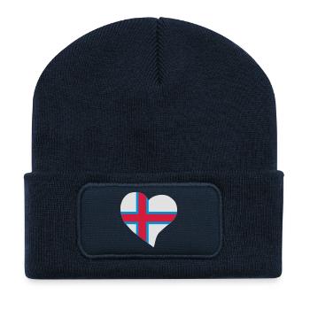 I love Faroe Islands - Recycled Patch Beanie - french navy - Front