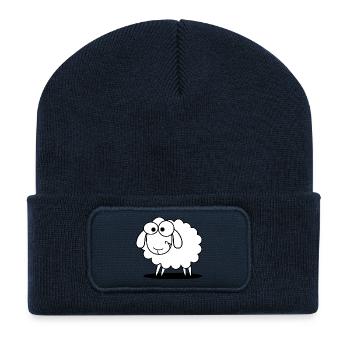 Schaf - Recycelte Patch Beanie - French Navy - Vorne