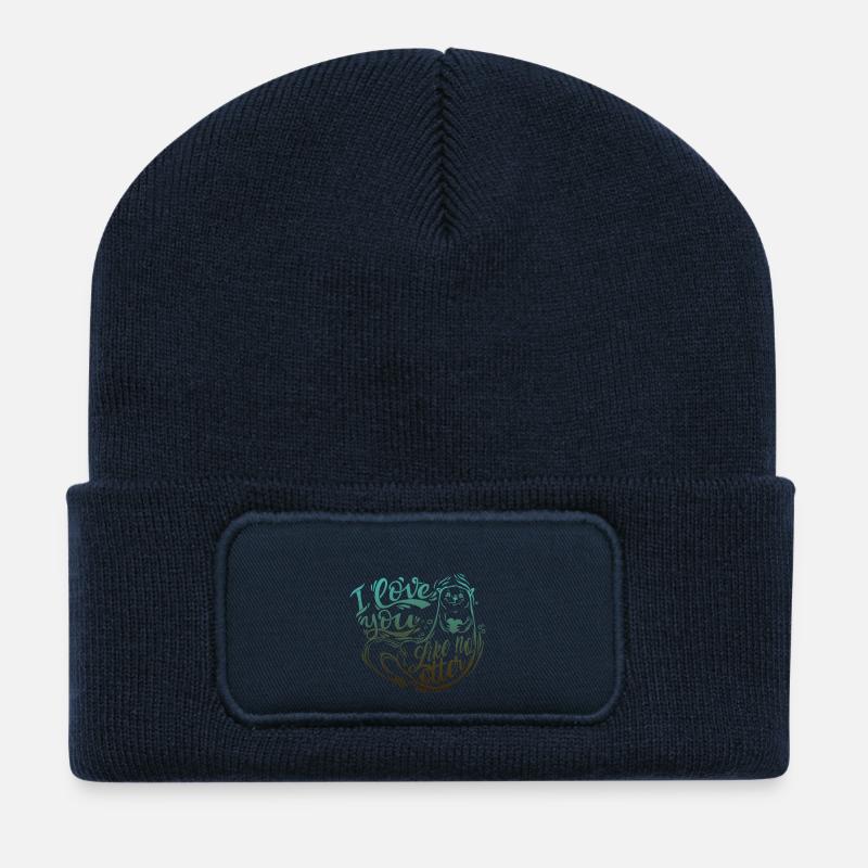OTTER o love you like no otter - Recycelte Patch Beanie - French Navy