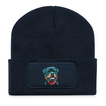 rottweiler 1 - Recycelte Patch Beanie - French Navy - Vorne