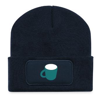 Empty coffee cup - Recycled Patch Beanie - french navy - Front