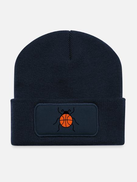 basketball sport verein korb ball marienkaefer kle - Recycelte Patch Beanie - French Navy