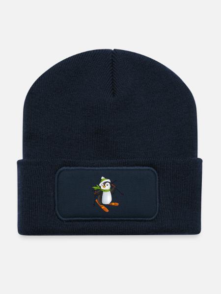 Ski fahren - Recycelte Patch Beanie - French Navy