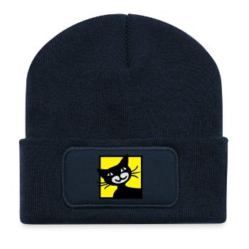 Cat - Recycled Patch Beanie - french navy - Front