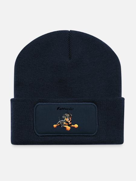 Sweet Rottweiler - Dog - Dogs - Recycled Patch Beanie - french navy