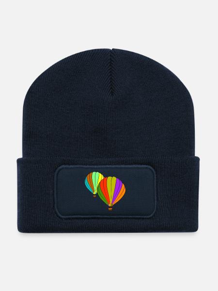 heissluftballone ballon luftfahrt - Recycelte Patch Beanie - French Navy