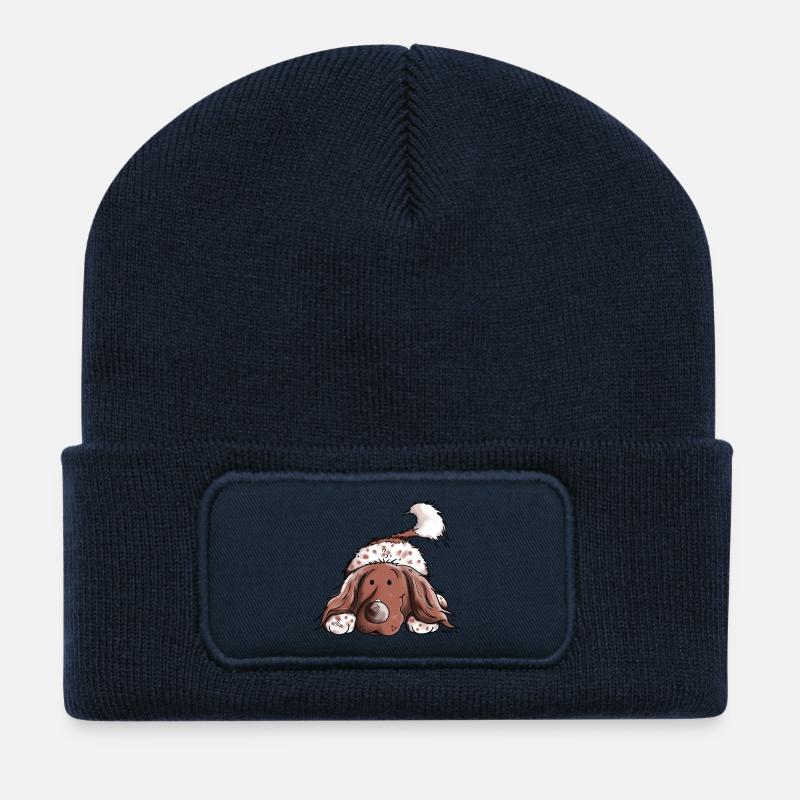 Drolliger Münsterländer - Recycelte Patch Beanie - French Navy