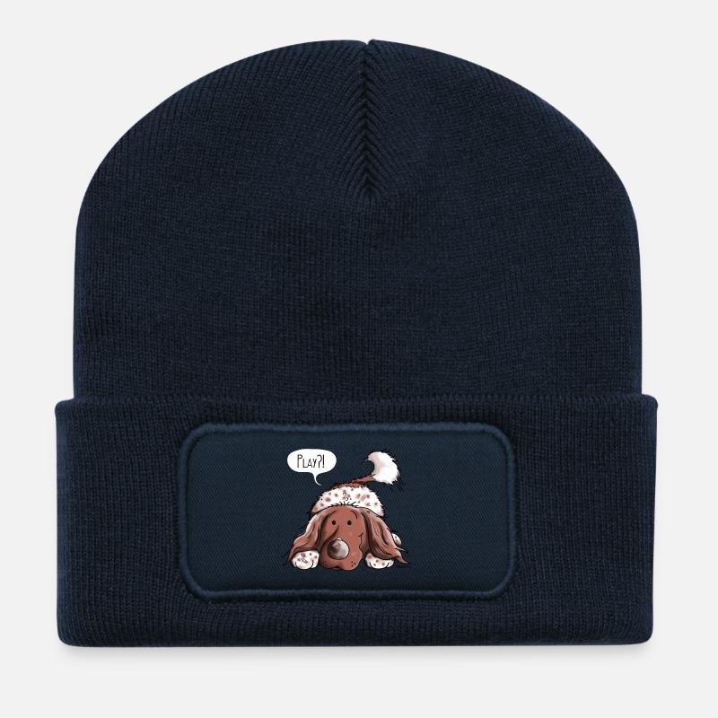 Happy Münsterländer - Recycelte Patch Beanie - French Navy