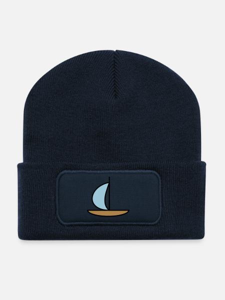 Segelboot - Recycelte Patch Beanie - French Navy