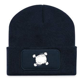 Leere Comic Kampf Wolke für eigene Texte & Motive - Recycelte Patch Beanie - French Navy - Vorne
