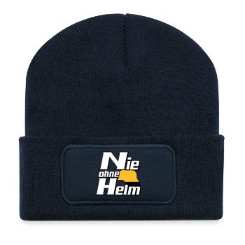 Freiwillige Feuerwehr , Shirt , Nie ohne Helm (25) - Recycelte Patch Beanie - French Navy - Vorne