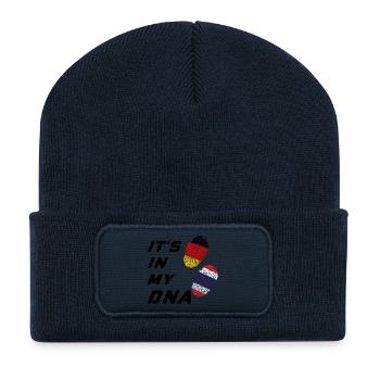 In meiner DNA Deutschland und Thailand - Recycelte Patch Beanie - French Navy - Vorne