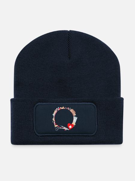 First aid kit or first aid kit as a frame - Recycled Patch Beanie - french navy
