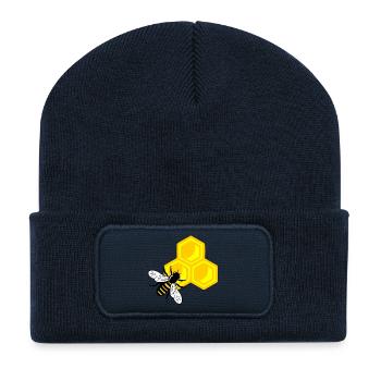 Honeybee on honeycomb - Recycled Patch Beanie - french navy - Front