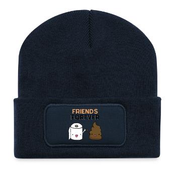 Freunde Forever: High-Five Toilettenpapier - Recycelte Patch Beanie - French Navy - Vorne