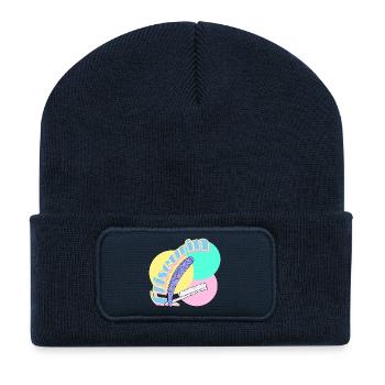 Coiffeur Rasoir Salon de coiffure - Beanie recyclé à patch - bleu marine - Devant