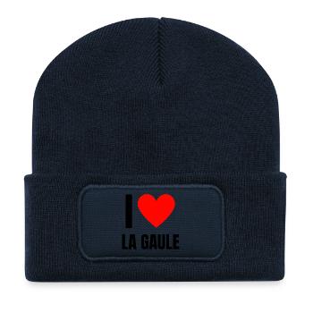 j'aime la France, je suis Français - Beanie recyclé à patch - bleu marine - Devant