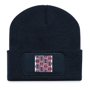 LMNArt - Beanie recyclé à patch - bleu marine - Devant