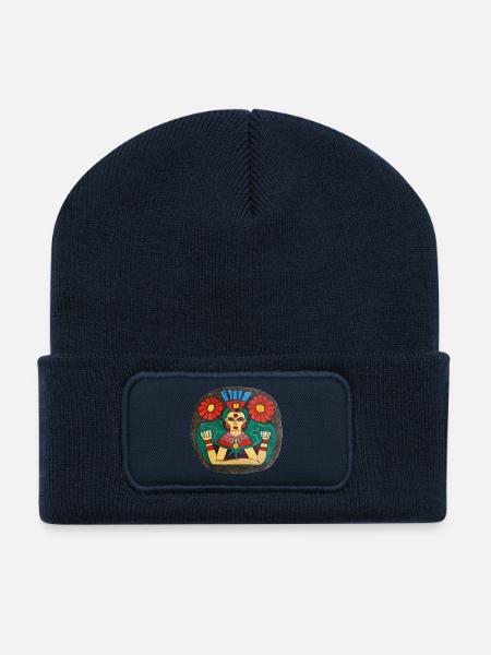 Yes, there are goddesses of nature - Recycled Patch Beanie - french navy