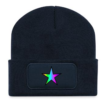 ETOILE. ETOILES. STAR. FÊTE. ANNIVERSAIRE. NOËL - Beanie recyclé à patch - bleu marine - Devant
