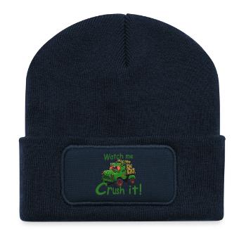 Monster Monster Truck - Beanie recyclé à patch - bleu marine - Devant