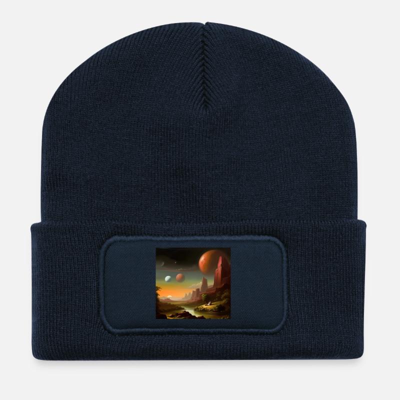 Planet Universe Sky - Recycled Patch Beanie - french navy