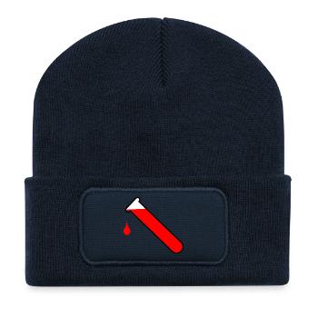 Blood test logo - Recycled Patch Beanie - french navy - Front