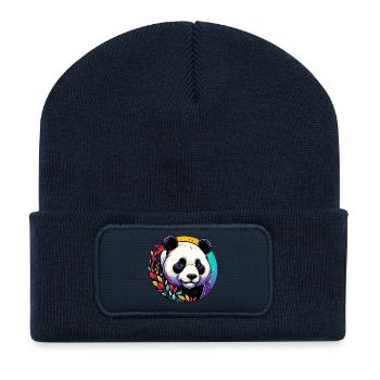 Panda - Recycelte Patch Beanie - French Navy - Vorne