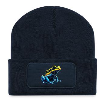 Frosch - Recycelte Patch Beanie - French Navy - Vorne