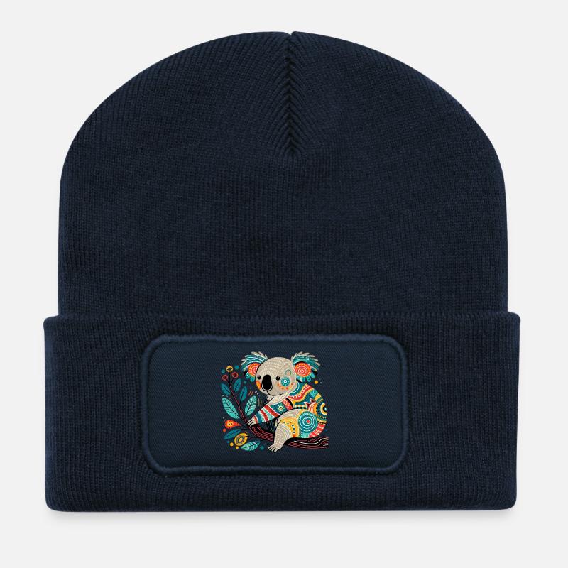 Koala - Recycelte Patch Beanie - French Navy