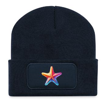 Étoile de mer - Beanie recyclé à patch - bleu marine - Devant