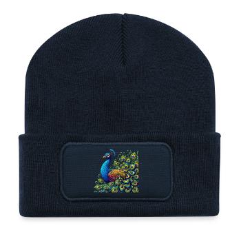 Pfau - Recycelte Patch Beanie - French Navy - Vorne