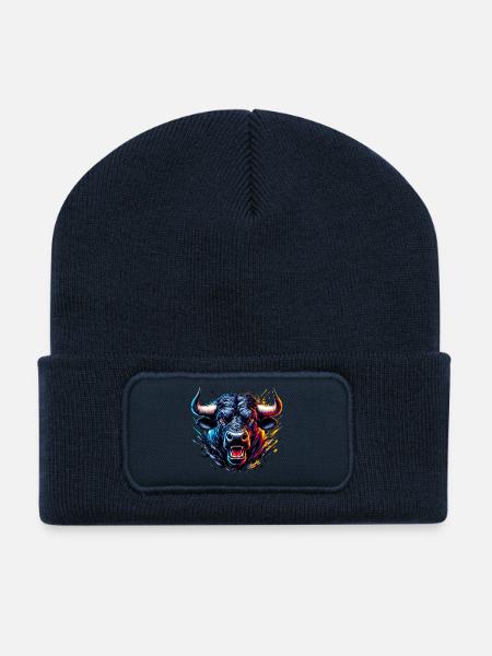 Stier - Recycelte Patch Beanie - French Navy